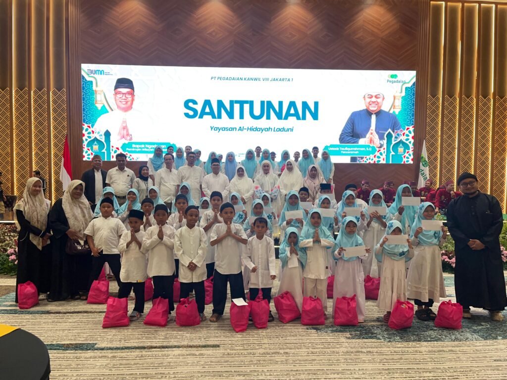 Santunan anak-anak yatim Alhidayah laaduny di PT.pegadaian jakarta satu Kramat raya jakarta pusat